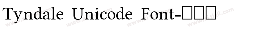Tyndale Unicode Font字体转换 Tyndale Unicode Font字体转换